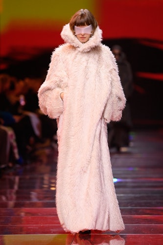 Model on the runway at Balenciaga RTW Fall 2024 as part of Paris Ready to Wear Fashion Week held at ...