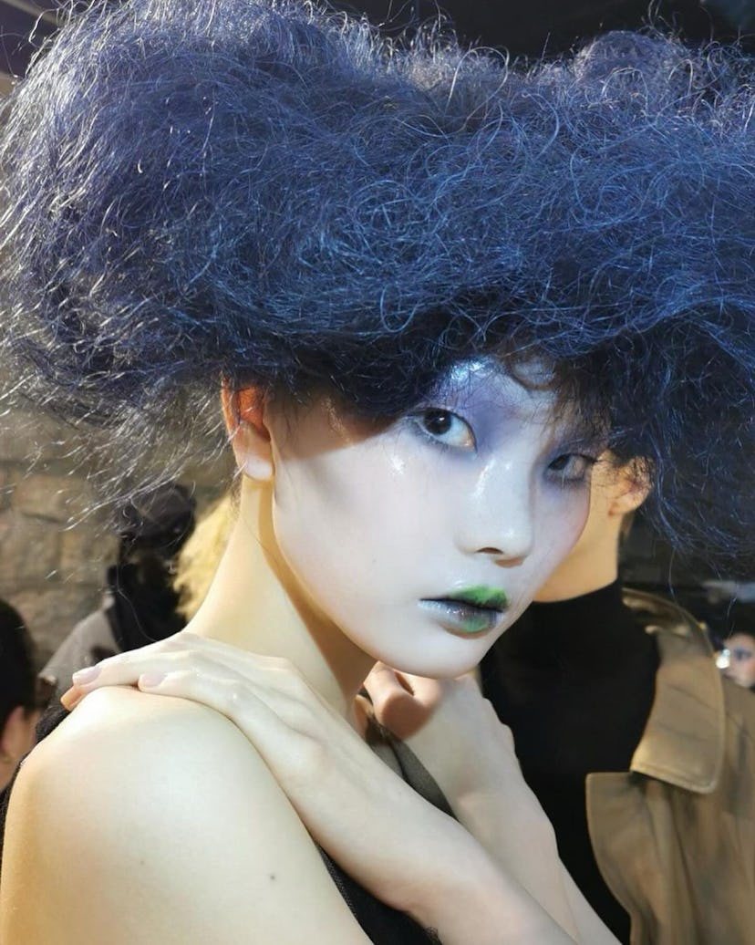 Pat McGrath's ethereal doll makeup from the Maison Margiela Couture show.