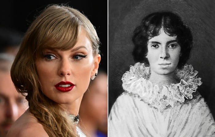 Taylor Swift is distantly related to American poet Emily Dickinson.