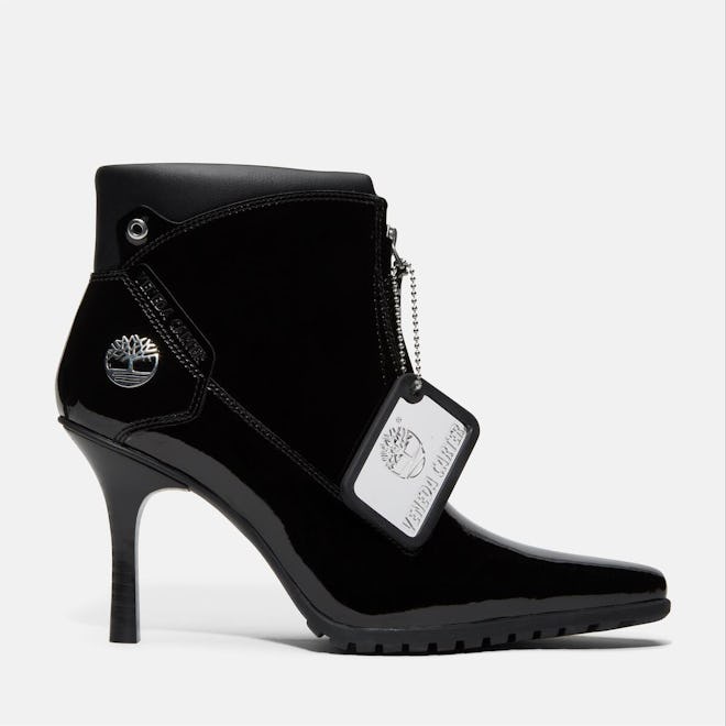 Zip Boot in Black Patent Leather