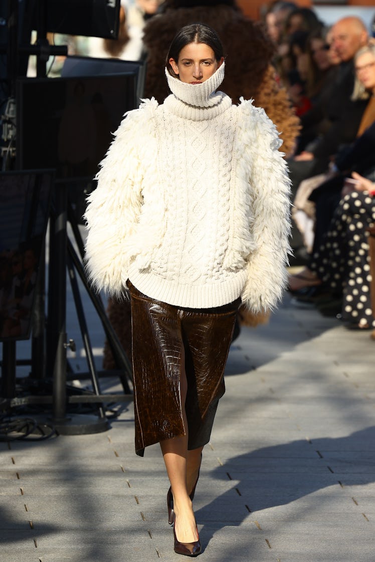 A model walks the runway during the Stella McCartney Womenswear Fall/Winter 2024-2025 show as part o...