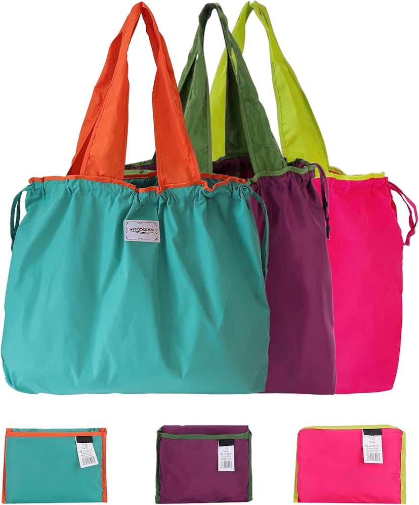 Set of 3 Colorful Reusable Grocery Bags