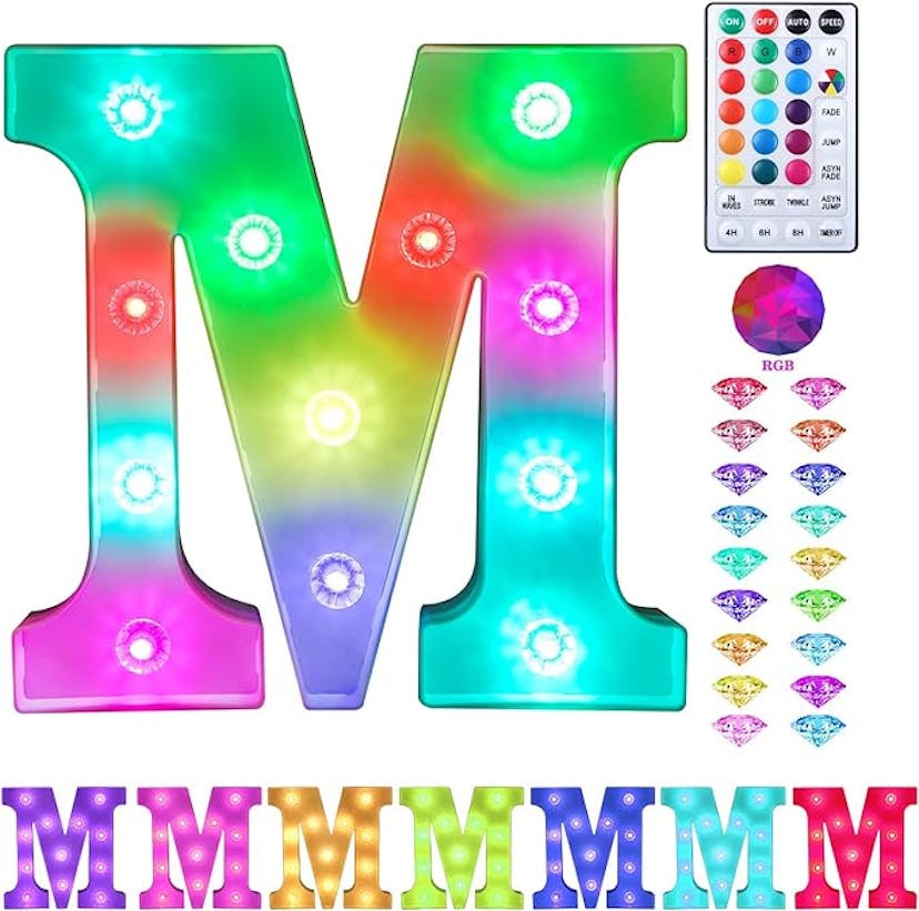 Adorn Life Colorful Light up Letter