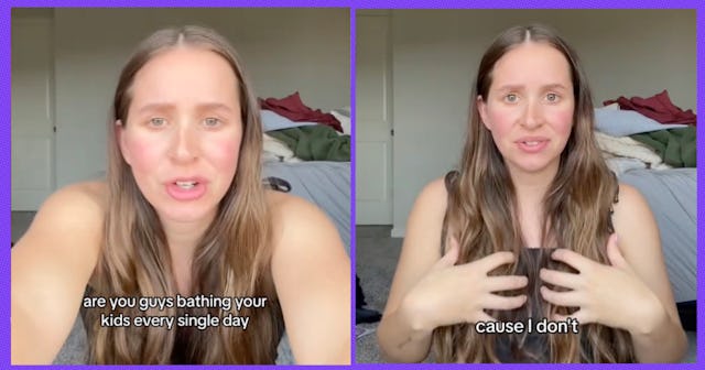 A mom asked parents how often they bathe their children. She was stunned to learn that some of her f...