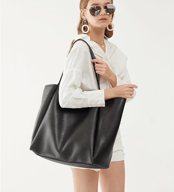 HOXIS Oversize Vegan Leather Tote