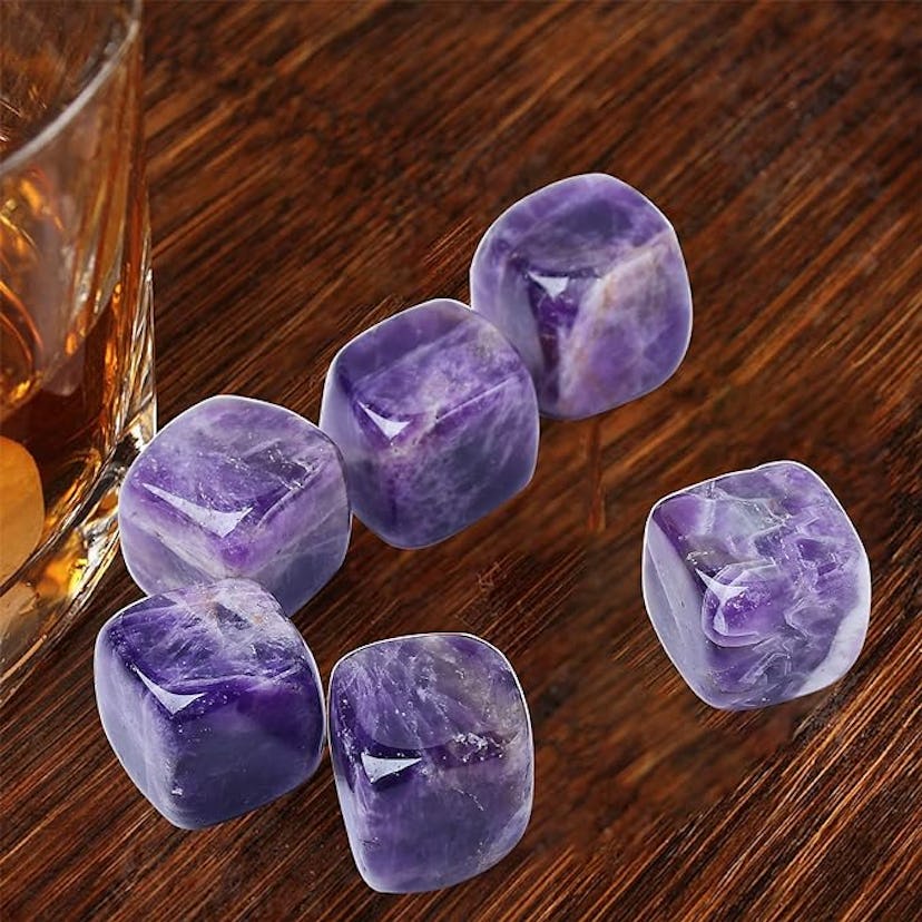 FZBHRO Amethyst Whiskey Stones (Set of 6)