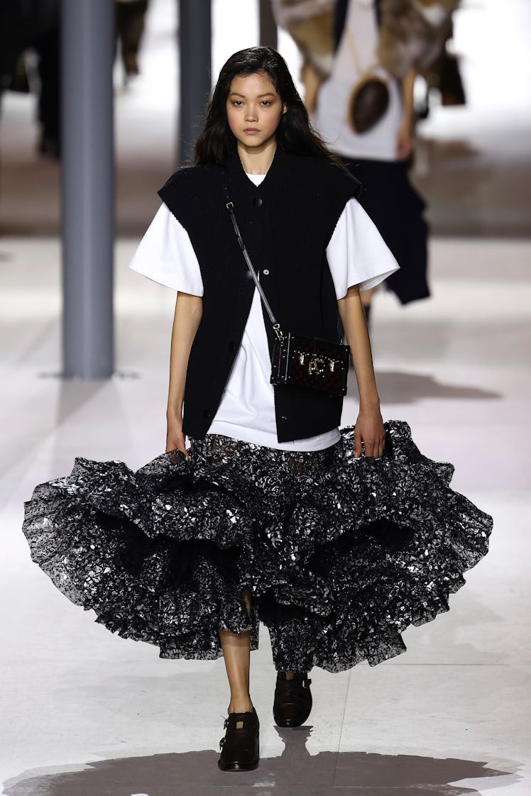 A model walks the runway during the Louis Vuitton Womenswear Fall/Winter 2024-2025 show as part of P...