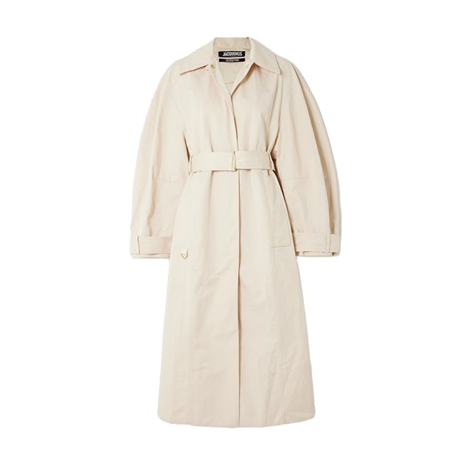 Le Trench Bari Belted Cotton and Linen-Blend Trench Coat