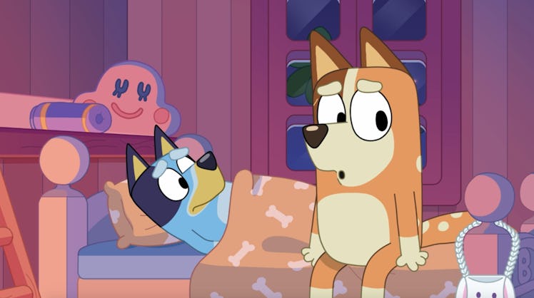 Chilli tucks Bluey into bed in "Easter."