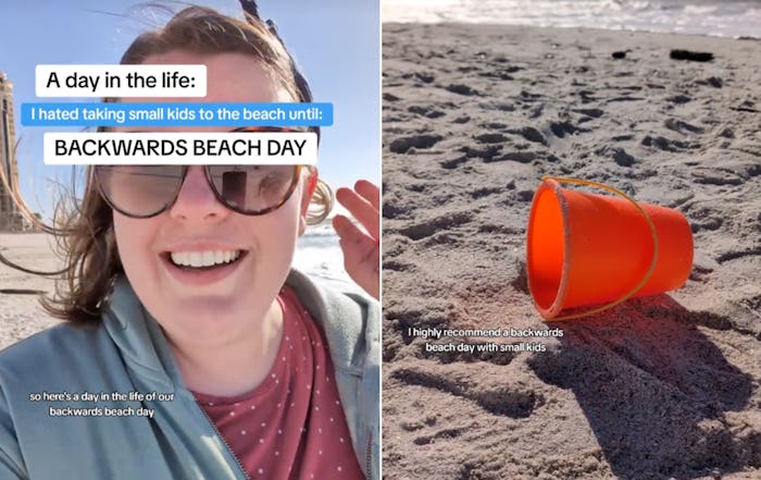 A mom went viral on TikTok for her backwards beach day hack. 
