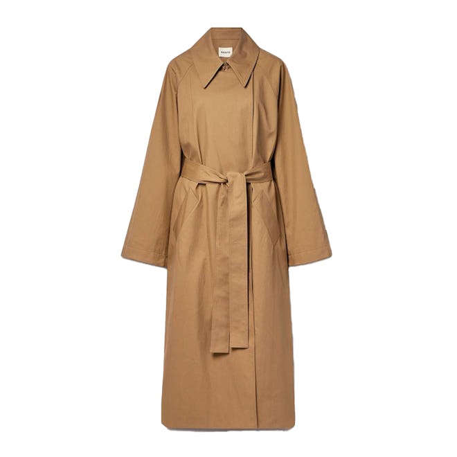 Minnie Belted Cotton-Blend Twill Trench Coat