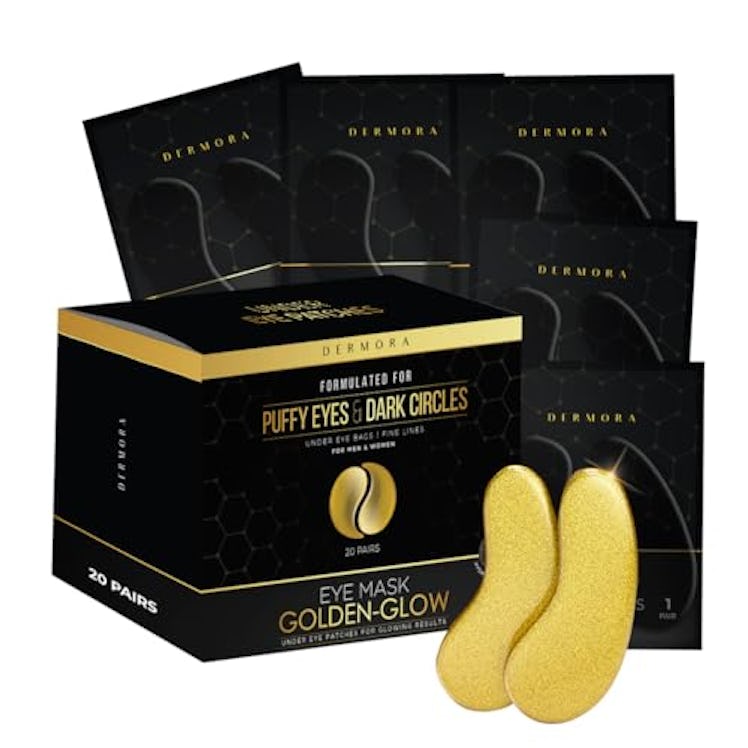 DERMORA Golden Glow Under-Eye Masks (20 Pairs)