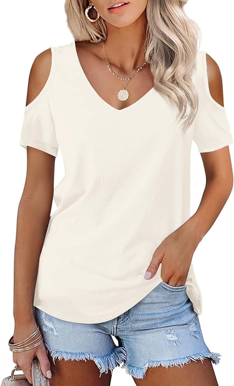 Amoretu Cold Shoulder Top