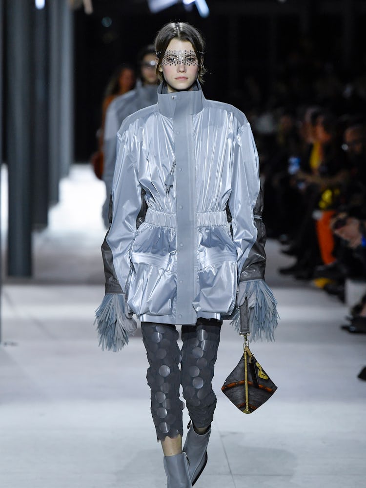 A model walks the runway during the Vuitton Ready to Wear Fall/Winter 2024-2025 fashion show as part...