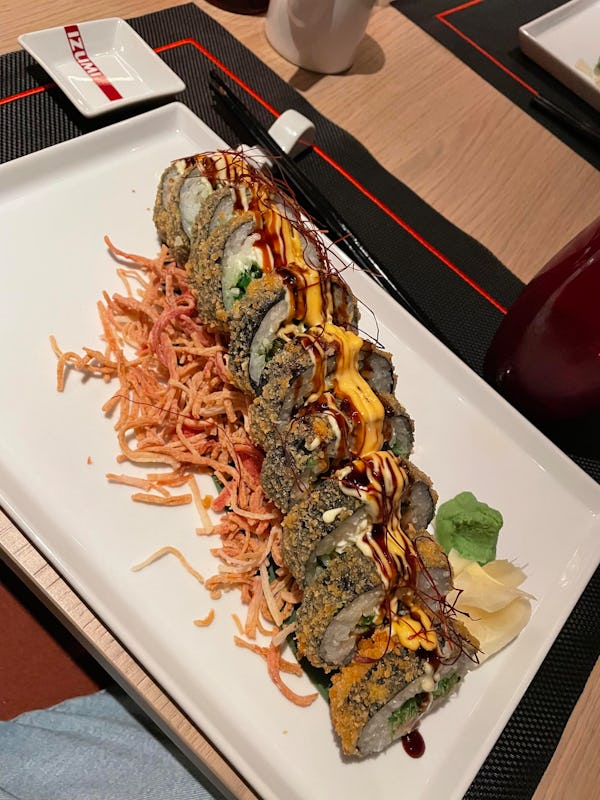 Izumi Hibachi and Sushi's chef special on the Icon of the Seas. 