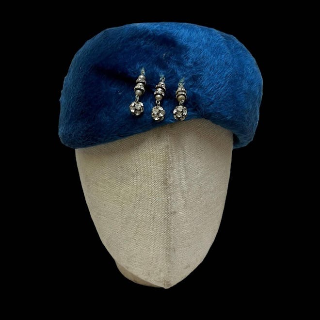 Women's Blue And Silver Hat