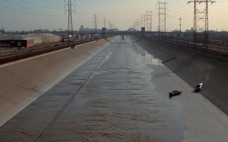 Repo Man movie still of the LA River