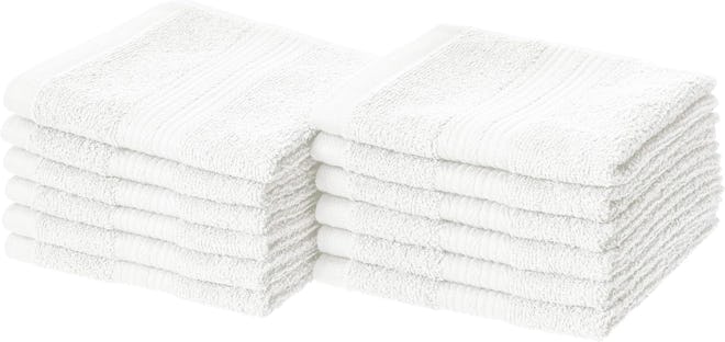 Amazon Basics Fade Resistant Cotton Washcloths (12-Pack)