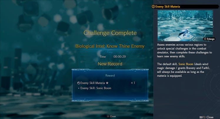 Know Thine Enemy Challenge complete screenshot
