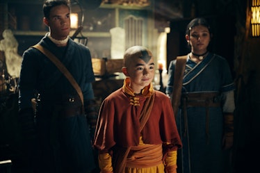Ian Ousley, Gordon Cormier, and Kiawentiio in Avatar: The Last Airbender