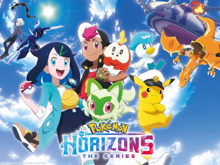 Key art for 'Pokémon Horizons,' premiering in the US on Netflix March 7.