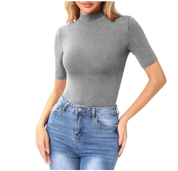 MANGOPOP Mock Turtleneck T-Shirt