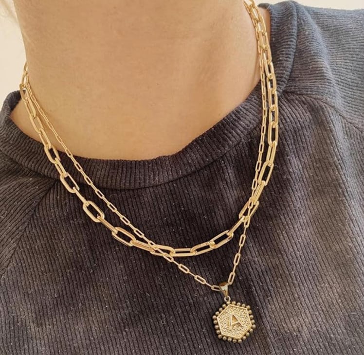 M MOOHAM 14K Layered Necklace