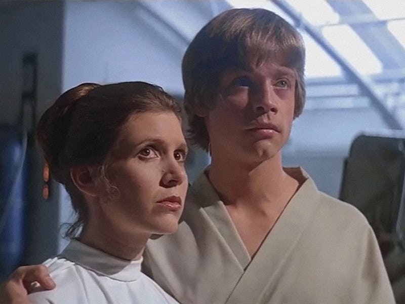 Carrie Fisher and Mark Hamill in Star Wars: The Empire Strikes Back