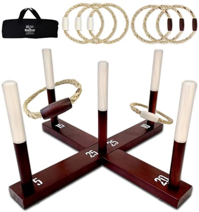 SWOOC Games - Rustic Ring Toss Outdoor Game