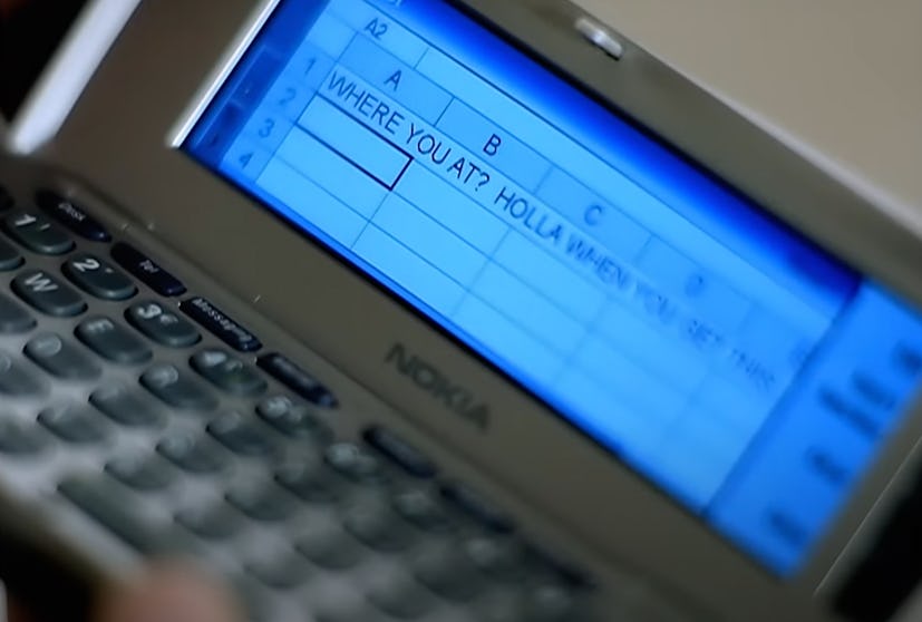 Kelly Rowland texting with Microsoft Excel