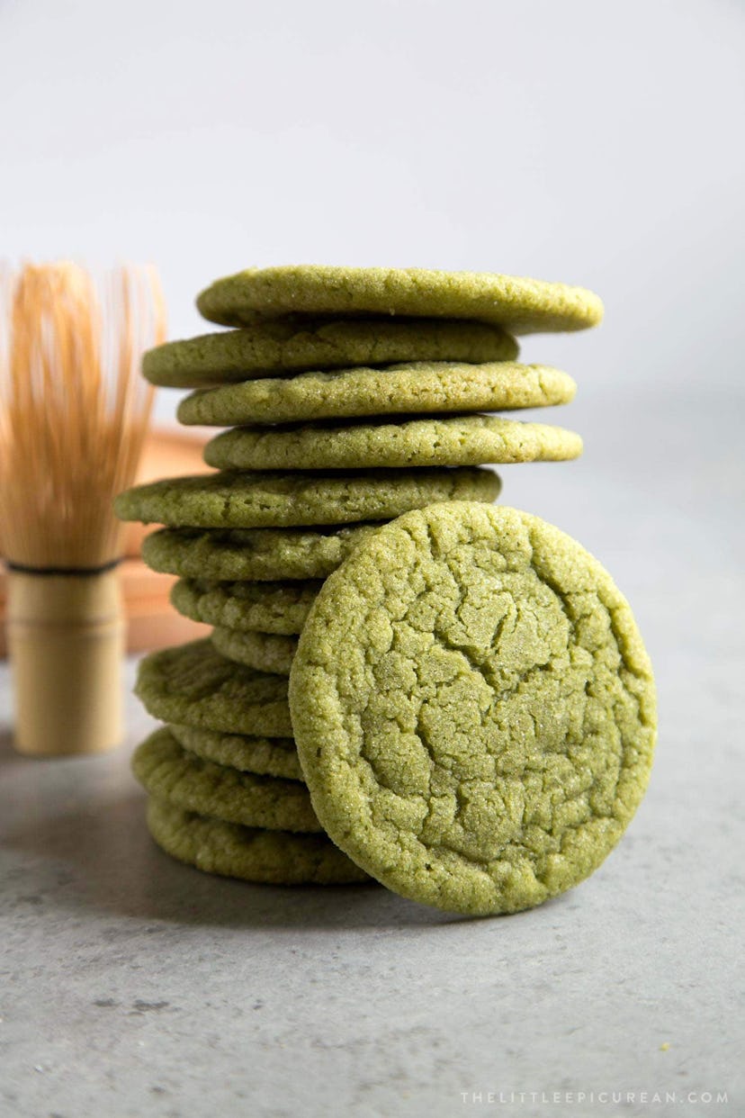 Matcha sugar cookies, which would make delicious green St. Patrick's Day treats.
