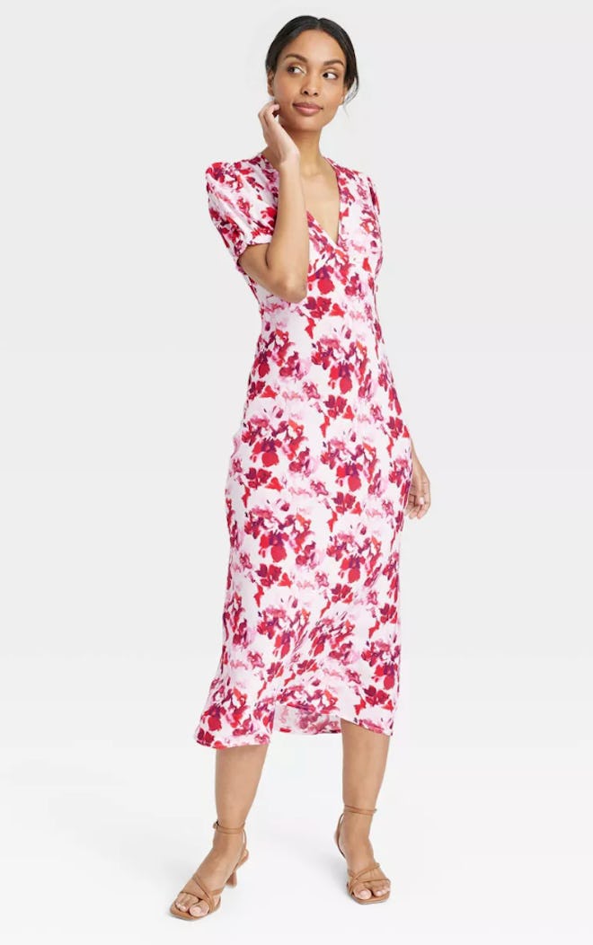 A red and white floral Easter dress for women from Target.