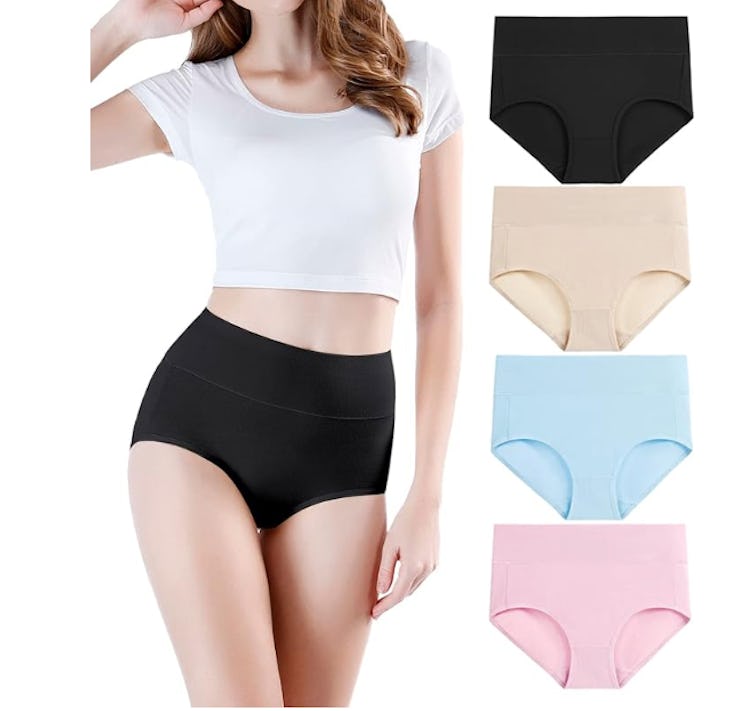 Wirarpa Cotton High Waisted Underwear (4-Pack)