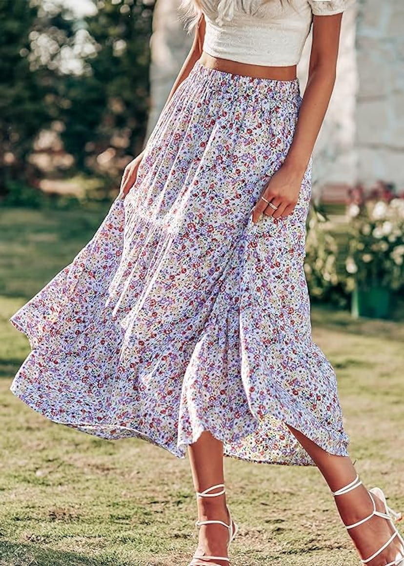 KIRUNDO Floral Maxi Skirt