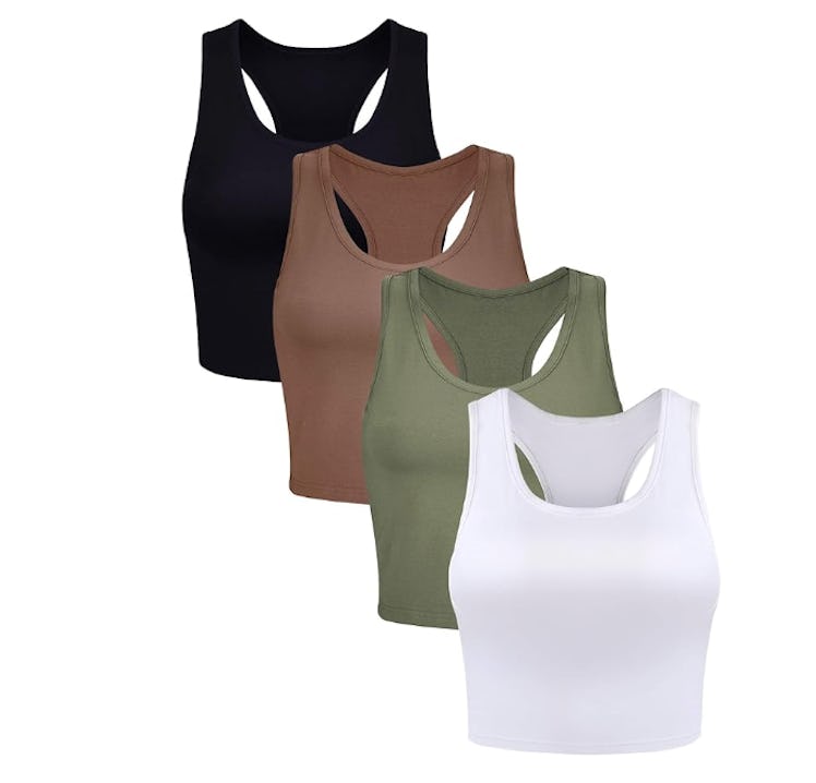 Boao Crop Racerback Tank Top (4-Pack)