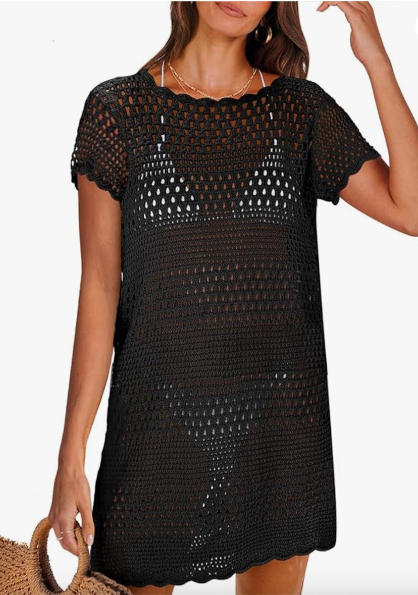 ANRABESS Crochet Beach Coverup