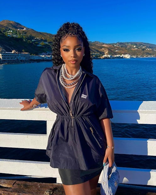 Chloe Bailey locs ponytail