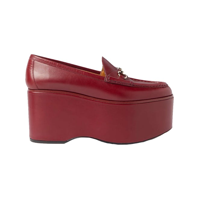 Gucci Horsebit Leather Platform Loafers