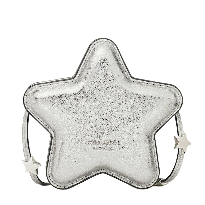 Starlight Crinkle Metallic Leather Micro Crossbody