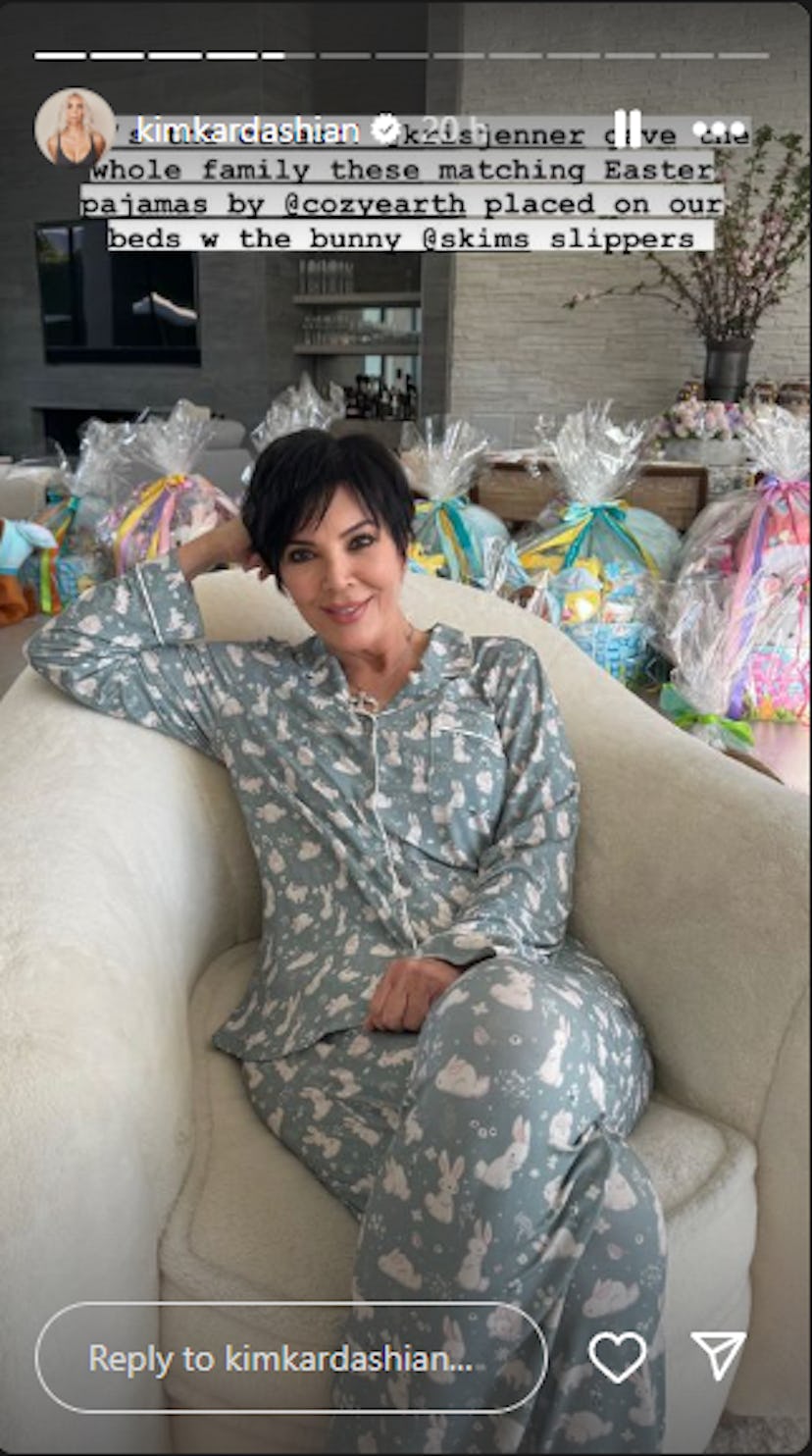 Kris Jenner bought matching pajamas for her family for Easter.