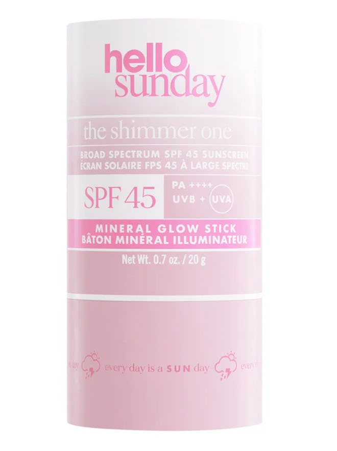 Hello Sunday The Shimmer One SPF 45 Face and Body Mineral Glow Stick with Hyaluronic Acid