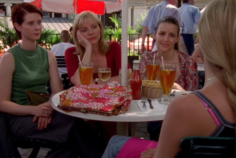 Miranda, Samantha, Charlotte, and Carrie on 'Sex and the City.' Screenshot via Max