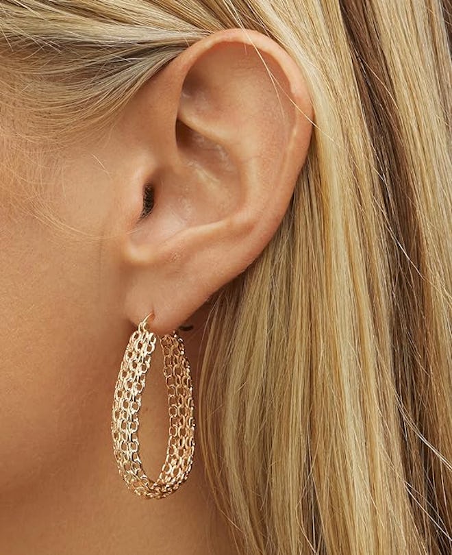 Barzel Gold Filigree Earrings