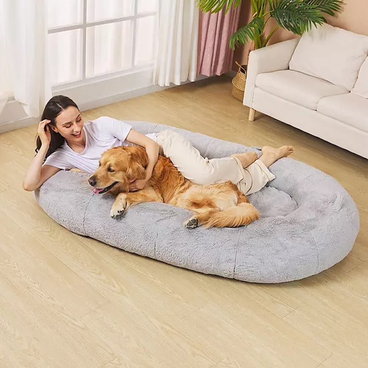 Fond + Found Plush Human Dog Bed