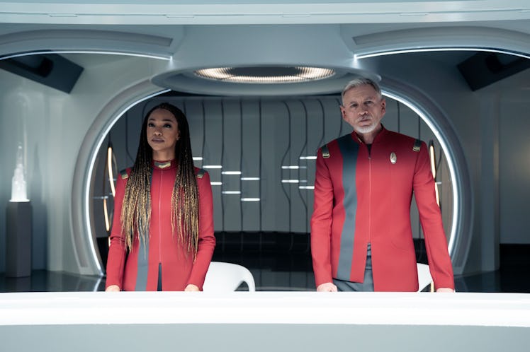 Sonequa Martin-Green and Callum Keith Rennie in 'Star Trek: Discovery' Season 5.