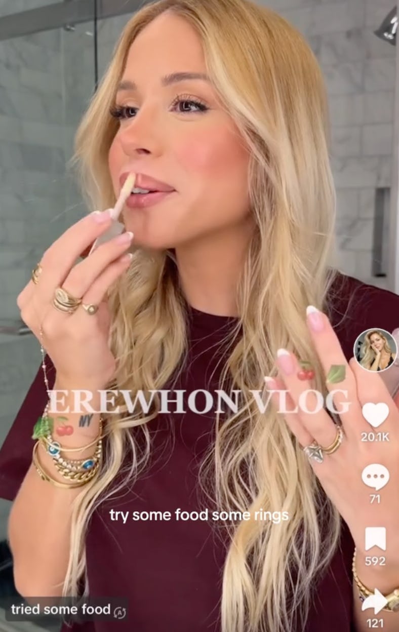 Why do creators always put on lip gloss in their videos?