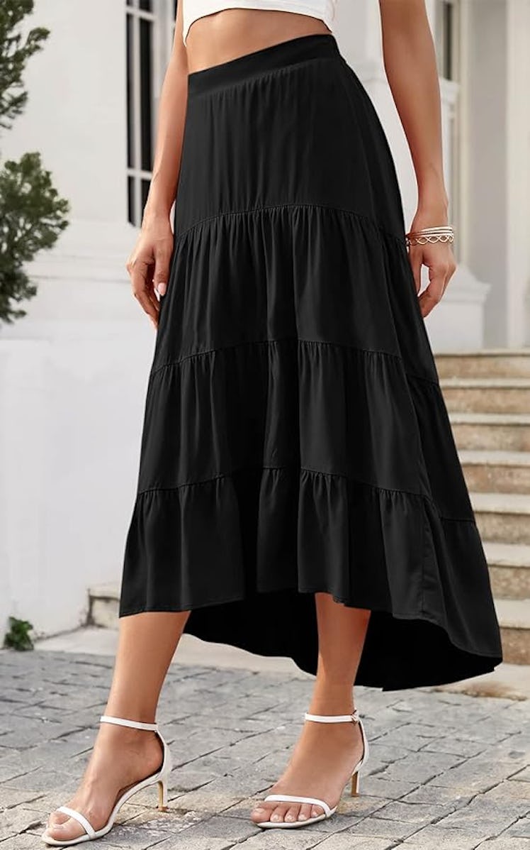 PRETTYGARDEN High Low Midi Skirt