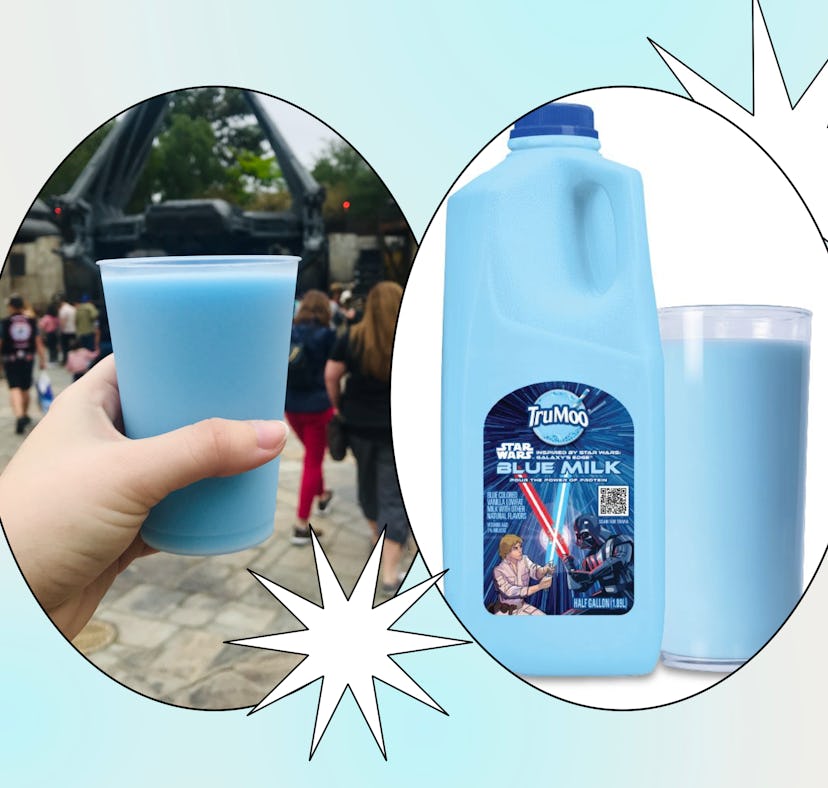 I tried TruMoo's Blue Milk, which looks like the drink from Disney's 'Star Wars': Galaxy's Edge.