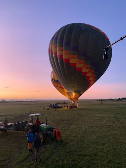 Take a hot air balloon ride over Masai Mara for a bird's-eye view.