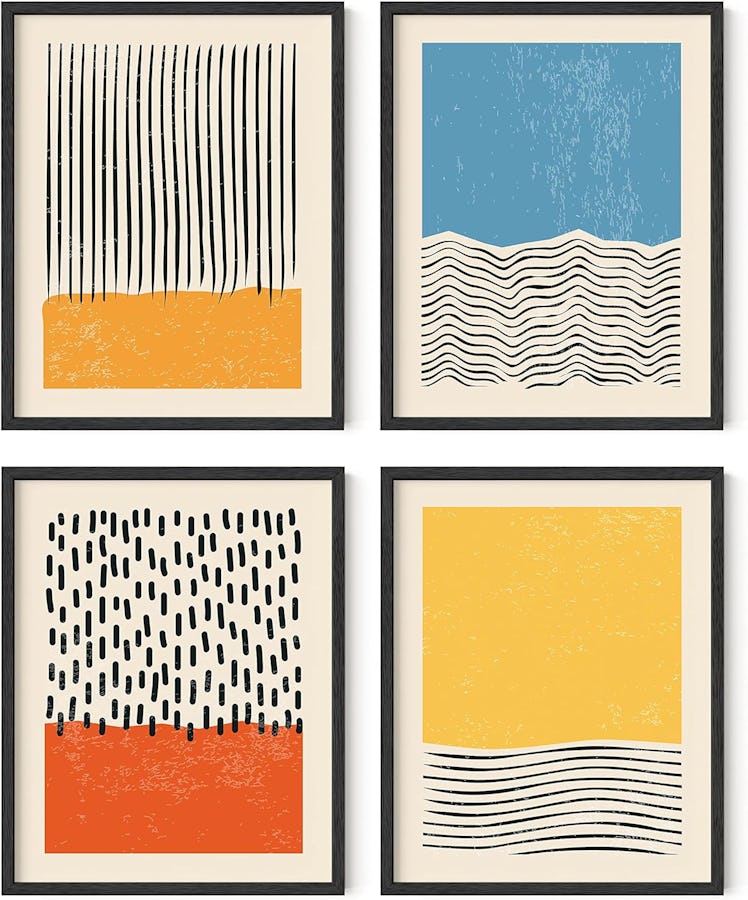 HAUS AND HUES Modern Abstract Wall Art Prints (Set of 4)